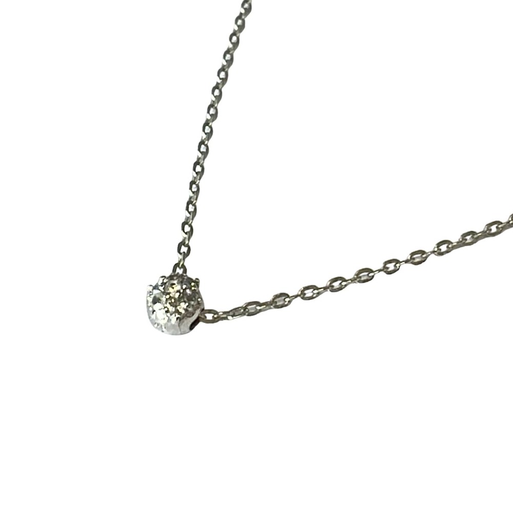 Mikimoto Necklace Silver Clear Zirconia